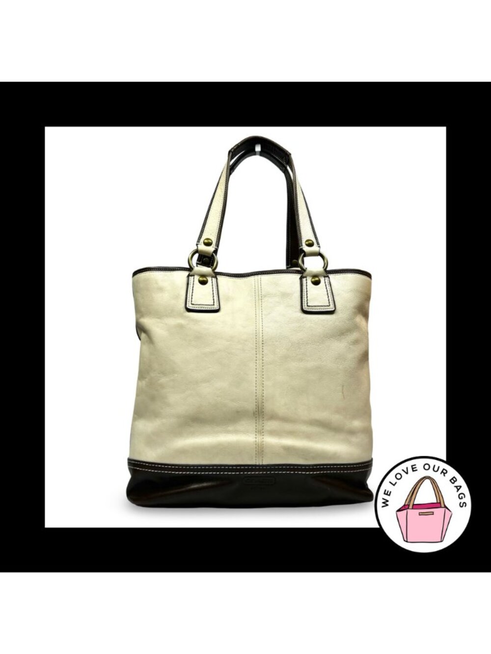 Rare $658 COACH 65th Anniversary GIGI SPECTATOR Tote Leather Legacy Stripe 11569 - Picture 2 of 7